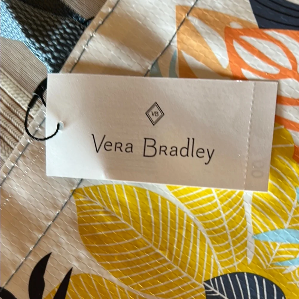 Vera Bradley Palm Floral Market Tote Bag with Multicolor Design NWT - Picture 4 of 10